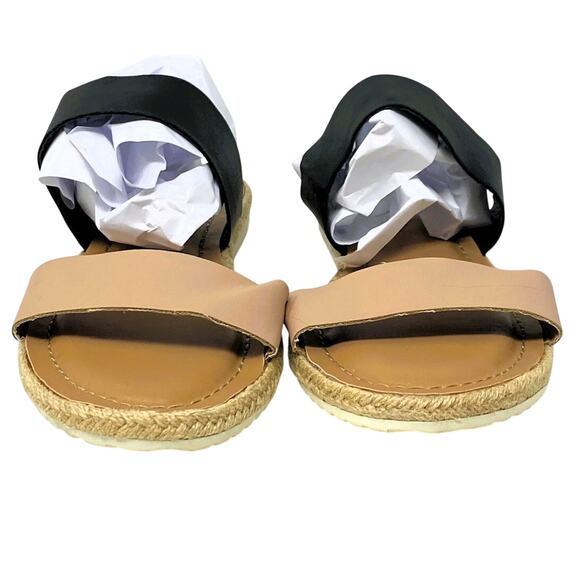 ESPIRIT Veronica Tan & Black Summer Flats Sandals ~ Women's Size 10M - Picture 5 of 7